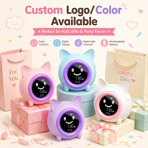 Mini Réveil Silencieux Chat de Dessin Animé Mignon, <span class=keywords><strong>Horloge</strong></span> de Bureau pour Étudiants, Cadeau pour Enfants, OEM - Product Image 6