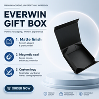 Magnetische Faltbare Geschenkbox mit Mattkarton und Warmbraunem Folienlogo für Geschenkverpackungen und Großhandelsbestellungen mit Ihrem Logo