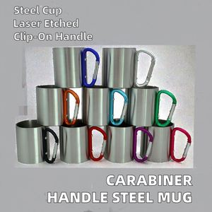 Taza de Viaje de Acero Inoxidable con Asa de Mosquetón Plegable, Taza de Café para Excursionismo, Regalo para Amantes de la Montañismo - Product Image 2