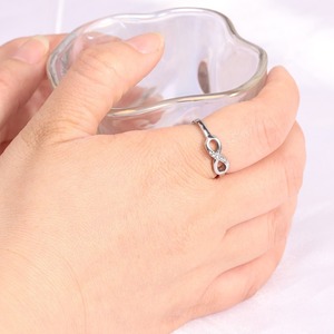 Anillo Infinito de Acero Inoxidable de 6 mm con Micro Pavé de Diamantes, Joyería para Mujer, Regalo - Product Image 2