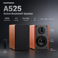 Samtronic Enceinte passive de bibliothèque 5,25 pouces, deux voies, 200W, en MDF, pour home cinéma, enceinte frontale HIFI, pour bureau
