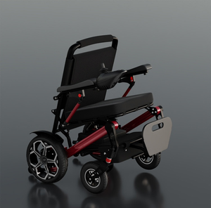 Kursi roda lipat untuk orang cacat, kursi roda portabel Remote Control ringan bermotor - Product Image 4