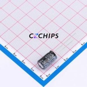 Condensador Electrolítico de Aluminio de Orificio Pasante DHG450M475G154S1AA, Orificio Pasante, D8xL15mm 4.7uF 20% 450V 250mA-100kHz - Product Image 1