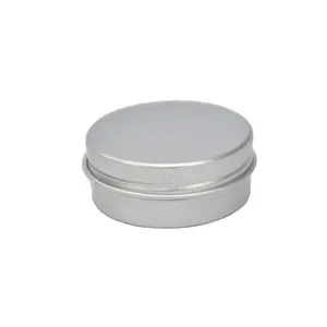 Hot sales 15g threaded tround small aluminum box Cream jars lipstick cans Essential oil box aluminum Small cosmetic cans