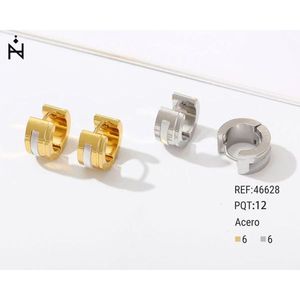 Orecchini a Perno in Acciaio Inossidabile Oro Argento 6mm, 12 Paia, Gioielli alla Moda - Product Image 1