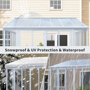 Invernadero de Aluminio y Vidrio Resistente al Viento para Jardín, Precio de Fábrica, para Patio Exterior - Product Image 3