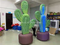 Ballon gonflable en tissu Oxford en forme de cactus avec ventilateur intégré et lumières LED, résistant aux intempéries pour la décoration de jardin