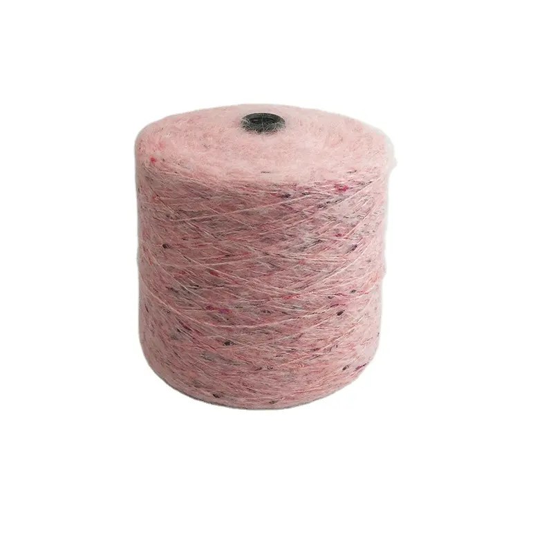4nm/1 embellish alpaca wool 14% wool 57% polyester 16% acrylic 11% nylon 2% spandex dot yarn mohair yarn