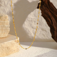 Collier ras du cou en acier inoxydable plaqué or 18 carats, minimaliste, unisexe, bijoux DIY pour hommes et femmes