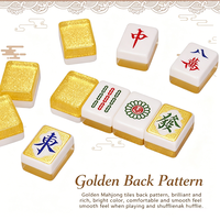 Ensemble de Mahjong en Acrylique Solide Translucide Brillant, Sculpté en Relief Profond avec Symbole Clair, pour Usage Domestique, Manipulation Manuelle, Loisirs et Fêtes