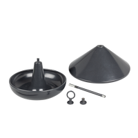 JH-Mech Garde-écureuils pour mangeoire à oiseaux, réglable en hauteur, résistant aux intempéries, en métal gris, pour mangeoire à oiseaux autoportante dans le jardin
