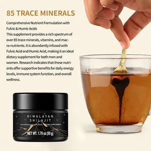Suplementos de Resina Shilajit Pura do Himalaia 50g com Rótulo Privado Personalizado por Atacado, 75% de Ácido Fúlvico com Colher - Product Image 4