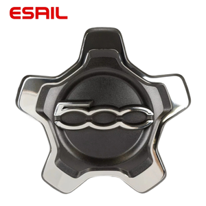 Coprimozzo Singolo per Cerchi in Lega 735668196 735626312 631173562 735626311 per Fiat <span class=keywords><strong>500X</strong></span> Tappi Neri da 16 Pollici 15-22 - Product Image 1