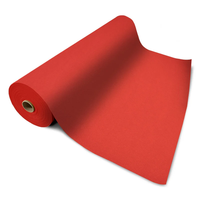 Non tissé Polyester plaine tapis extérieur en plastique événement exposition scène tente Film enduit tapis rouleau blanc tapis de mariage rouleau