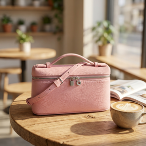 Pink <b>Pebbled</b> PU Crossbody Handbag <b>Small</b> Zipper Shoulder Bag Adjustable Strap Portable Women Travel Purse - Product Image 2