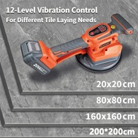 Wiederaufladbare Fliesenverlegemaschine 20V Lithium-Akku Fliesen-Vibrationswerkzeug Handgehaltener Automatischer Fliesenrüttler für Keramik-Boden- und Wandfliesen