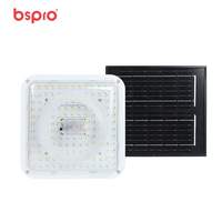 Plafonnier LED rond et carré de 250W à énergie solaire avec télécommande pour cabanon, porche, patio, garage, maison intelligente