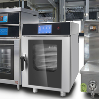 Four électrique universel intelligent en acier inoxydable 304 à 5 plateaux pour usage commercial |   Four à vapeur de cuisine 30-260 pour restaurants et hôtels