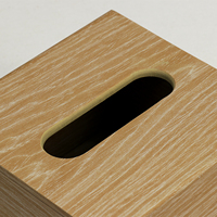 Boîte à mouchoirs en bois, finition bois naturel, porte-mouchoirs rectangulaire en bois massif pour la maison, l'hôtel