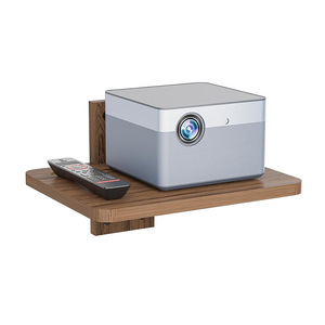 Wooden Projector <b>Shelf</b> <b>Wall</b> <b>Mounted</b> 13.8x11x8.6 Inch Durable Brown Living Room Bracket - Product Image 5