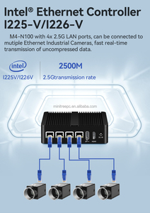 Tường lửa pfsense không quạt Mini PC <span class=keywords><strong>Intel</strong></span> 12 N100 j6412 Quad core 4xintel I226 2.5g LAN 4K HD dp an ninh Router mini máy tính để bàn OEM - Product Image 2