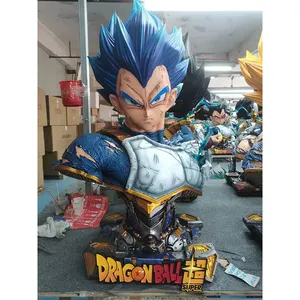 Hot Sell Resin Doll Dragon ball Anime Character Goku Life Size Vegeta Statue Fiberglass Sculpture