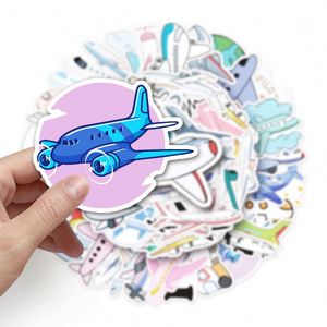 50 Pegatinas Creativas y Personalizadas con Dibujos Animados de Aviones para Decoración de Computadoras Portátiles y Automóviles - Product Image 5