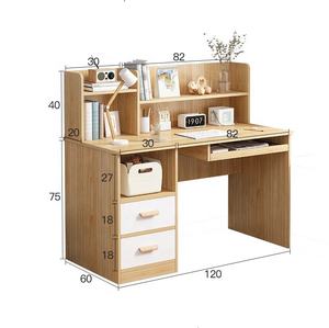 Table moderne de rangement d'angle en bois avec étagère à livres <span class=keywords><strong>bureau</strong></span> d'étude d'ordinateur pour la maison et le <span class=keywords><strong>bureau</strong></span> - Product Image 2