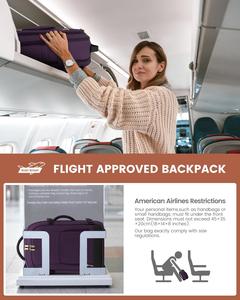 Sac à dos de voyage à main approuvé pour le vol, sac à dos pour articles personnels de 40 L, sac à dos pour ordinateur portable de 17 pouces, sac de week-end, sac de voyage d'une nuit, sac à dos de jour - Product Image 3