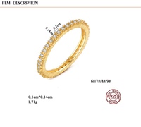 Hxjkc ins — bague de mariage en cristal diamant, argent, pavé, zircons, flèches brillantes, pierres précieuses, perceuse à rangée neutre, or 18k, collection 925