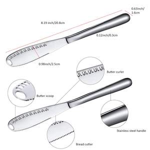 <span class=keywords><strong>Cuchillo</strong></span> profesional 3 en 1 para <span class=keywords><strong>queso</strong></span> de acero inoxidable Esparcidor de mantequilla de metal y esparcidores de <span class=keywords><strong>queso</strong></span> para quesos blandos y crema - Product Image 6