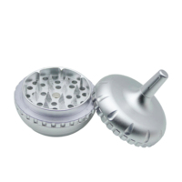 Moulin à herbes et épices rotatif à dents affûtées, 4 pièces détachables, décompression, accessoires pour fumeurs, logo personnalisé