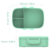 Boîte à lunch scolaire personnalisée à 3 compartiments, mignonne, pour bagels, avec bouteille d'eau pour filles