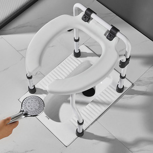 Siège de toilette pliable KS, capacité de charge de 250 kg, prévention de la rouille, équipement de sécurité pour la salle de bain - Product Image 3