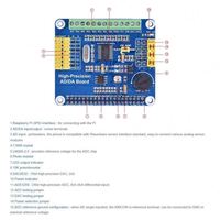 Modul AD/DA Presisi Tinggi ADS1256 DAC8552 Papan Ekspansi untuk Pi
