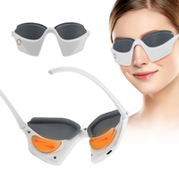 Masseur oculaire électrique rechargeable par USB, compresse chaude, outil de relaxation pour soulager la fatigue oculaire, masque oculaire chauffant vibrant, lunettes de massage