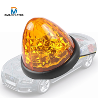 Vente en gros DEBA Amber 3 pouces 16 LED Feu de gabarit latéral type 'Bullet' et 'Watermelon' avec cadre chromé 12V/24V 3000 Lumen pour camion