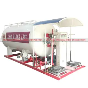 10cbm LPG Cycle Filling Station Mobile LPG Gas Skid Plant 5MT LPG Filling Plant for Home Cooking Gas