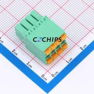 MX15EDGKNH-3.5-2*04P-GN01-Cu-A Plug-in Terminal Block P=3.5mm Connector Plug 2x4P 3.5mm Green - Product Image 1