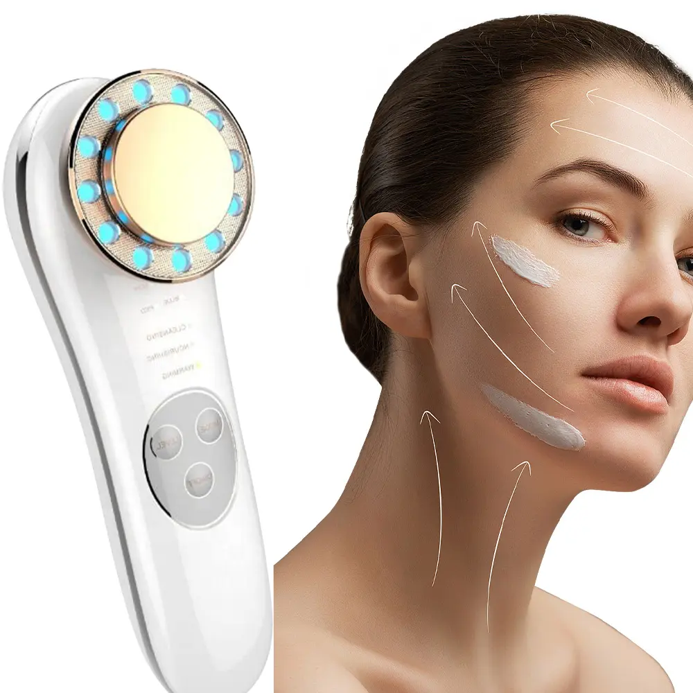 Uso Doméstico Equipamentos EMS Skincare Levou Rejuvenescimento Da Pele Apertando Dispositivo Facial Face e Pescoço Cuidados Levantamento Massager