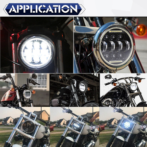 Personalizado punto coche accesorios de luz Hola Lo haz 50w 30w Angel Eye Halo anillo Daymaker 5,75 pulgadas Led FARO para motocicletas - Product Image 4