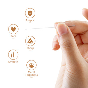 Aiguilles d'<span class=keywords><strong>acupuncture</strong></span>, médecine chinoise, en acier inoxydable, sans douleur, poignée argent, 1/500 pièces - Product Image 4