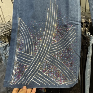Novedad de verano, camiseta vaquera elegante y de gama alta con hermosas uñas + Pantalones de pierna ancha a la <span class=keywords><strong>moda</strong></span> y adelgazantes - Product Image 6