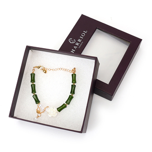 Tùy Chỉnh Nắp Và Cơ Sở Cứng Nhắc Giấy Rõ Ràng PVC Cửa Sổ Trang Sức Bao Bì Mặt Dây Chuyền Vòng Cổ Bangle Vòng Đeo Tay Hộp Nhẫn - Product Image 2