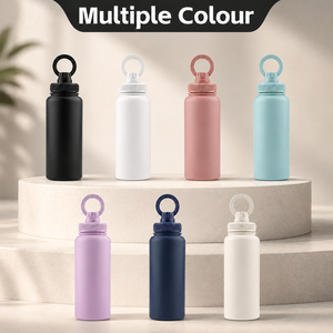 OEM 32oz Stainless Steel Wide Mouth Vacuum Flask 1000ml Magnetic Lid Camping Gym Sport <b>Double</b> <b>Wall</b> Reusable Ceramic Inner - Product Image 5