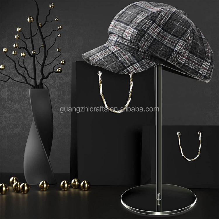 Chunful Set Di 4 Espositori Acrilici Trasparenti Per Cappelli E Parrucche, Piedistalli Da Tavolo Rotondi, Altezza 40,6 Cm, Con Viti - 3