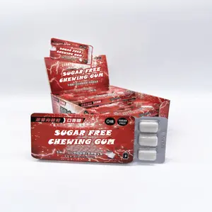 Chewing-gum personnalisé blanchissant gomme OEM emballée sans sucre carte