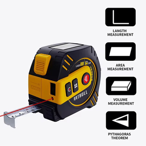 เครื่องวัดระยะเลเซอร์อเนกประสงค์ 2in1 แบบชาร์จได้ 40 ม. พร้อมเทปวัด 5 ม. จอ LCD พร้อมไฟแบ็คไลท์ - Product Image 1