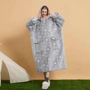 <span class=keywords><strong>Sweat</strong></span>-shirt Long surdimensionné en flanelle Sherpa pour hommes et femmes - Product Image 3