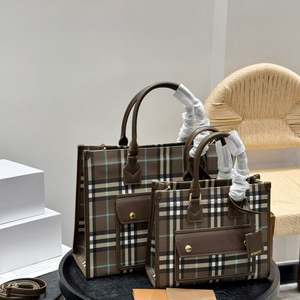 Sac à bandoulière décontracté pour femme, version originale de haute qualité, de marque de luxe, à carreaux, grande capacité, avec fermeture, tendance - Product Image 1